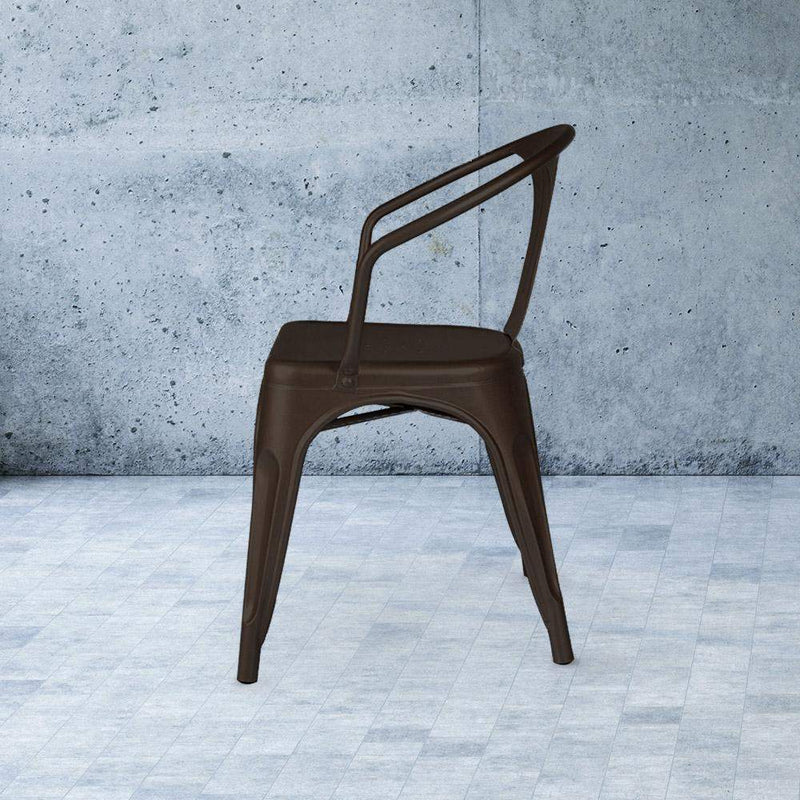 Marais A Arm Chair with Metal Seat