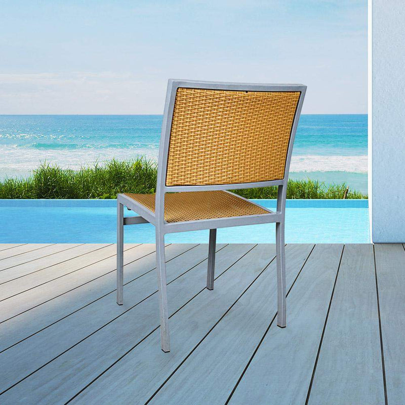 Hampton bay mix and match stackable shop sling outdoor dining chair in emerald coast