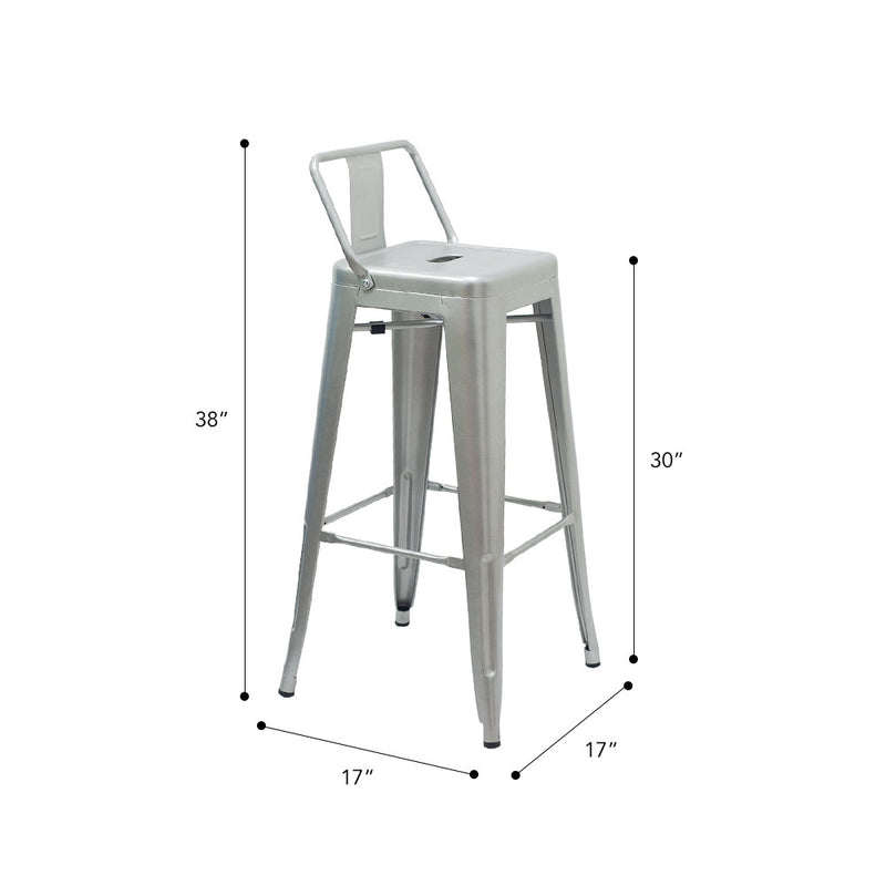 Marais A Bar Stool with Low Back