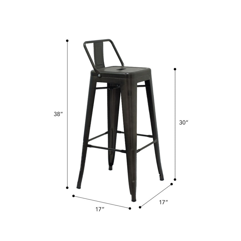 Marais A Bar Stool with Low Back