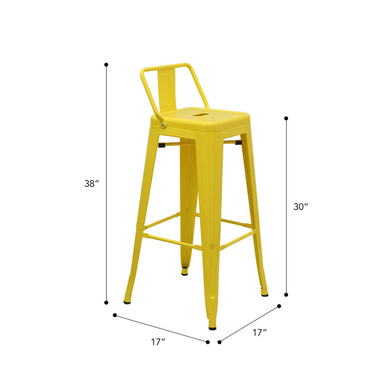 Marais A Bar Stool with Low Back