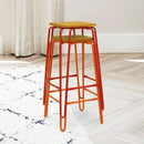 Hairpin Bar Stool with Solid Wood Seat