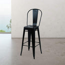 Marais A Cafe Bar Stool with High Back