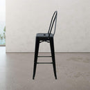 Marais A Cafe Bar Stool with High Back