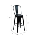 Marais A Cafe Bar Stool with High Back