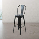 Marais A Cafe Bar Stool with High Back