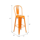 Marais A Cafe Bar Stool with High Back