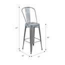 Marais A Cafe Bar Stool with High Back