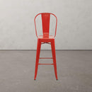 Marais A Cafe Bar Stool with High Back