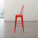 Marais A Cafe Bar Stool with High Back