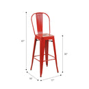 Marais A Cafe Bar Stool with High Back