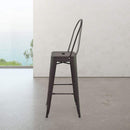 Marais A Cafe Bar Stool with High Back