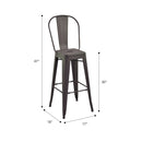 Marais A Cafe Bar Stool with High Back