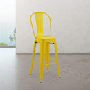 Marais A Cafe Bar Stool with High Back