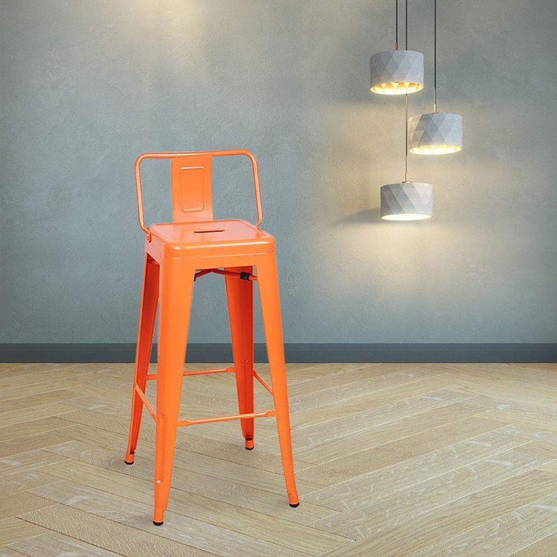 Heritage Middle Low Back Metal 30" Bar Stool