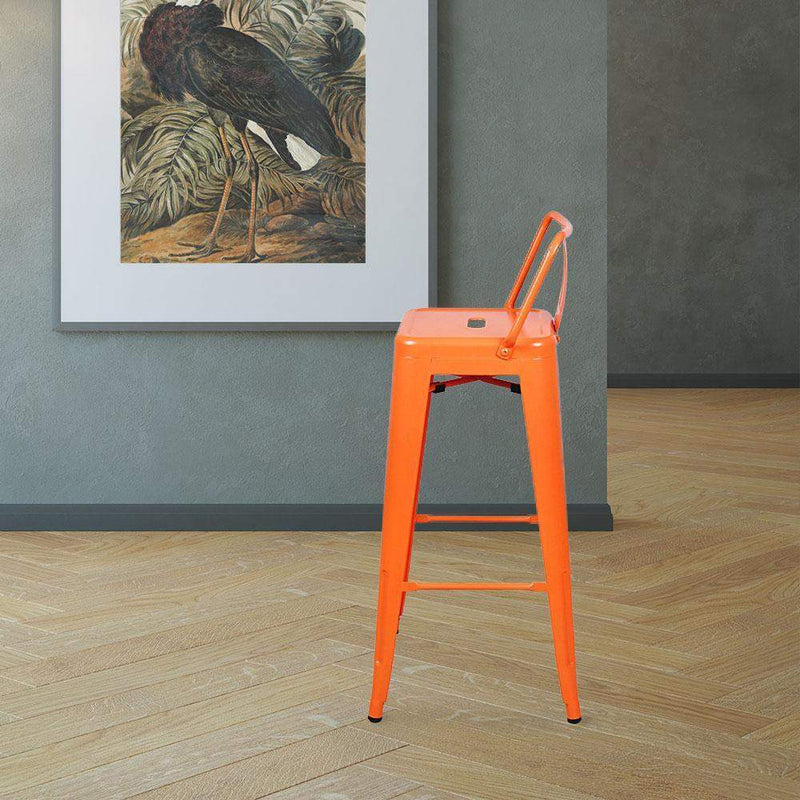 Heritage Middle Low Back Metal 30" Bar Stool