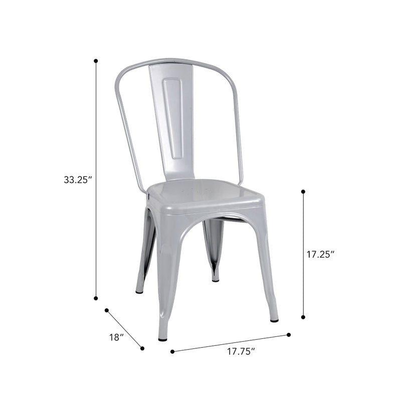 Marais A Dining Chair with Metal Seat