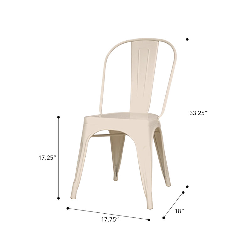 Marais A Dining Chair with Metal Seat