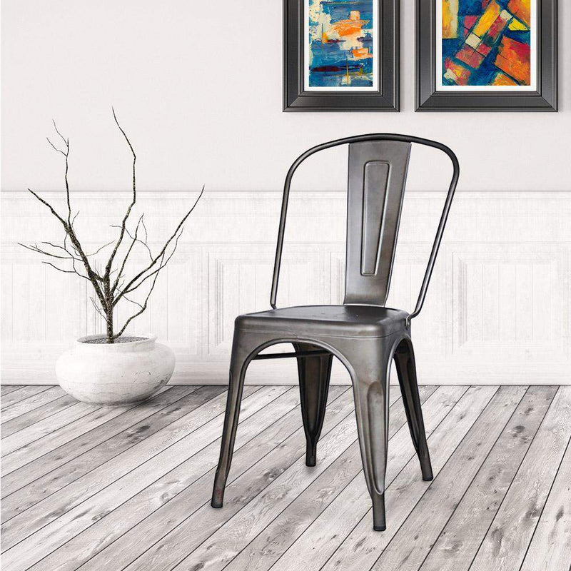 Marais A Dining Chair with Metal Seat