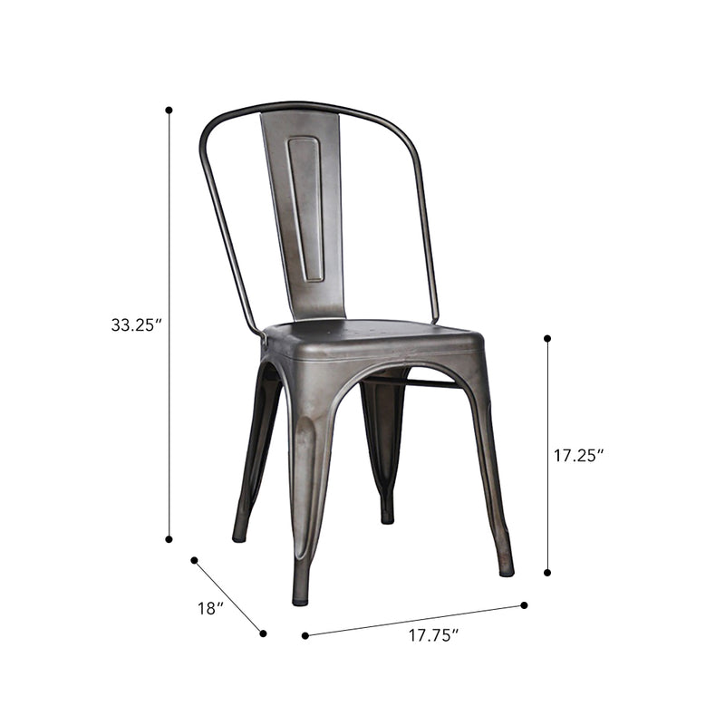 Marais A Dining Chair with Metal Seat