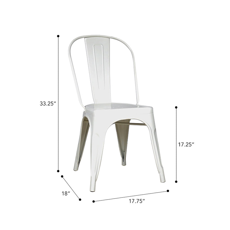 Marais A Dining Chair with Metal Seat