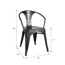 Marais A Arm Chair with Metal Seat