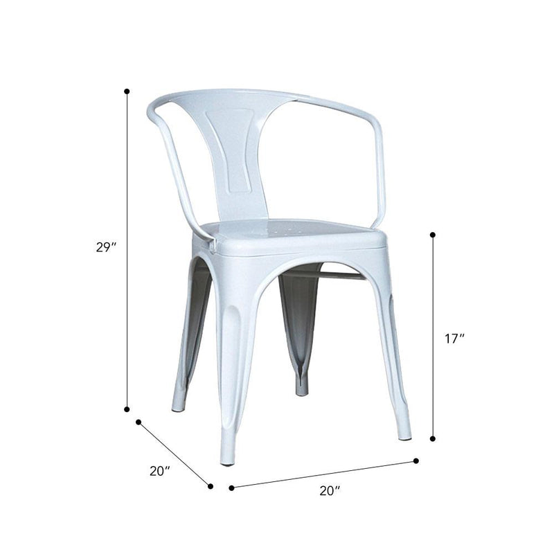 Marais A Arm Chair with Metal Seat
