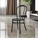 Fan Back Metal Chair