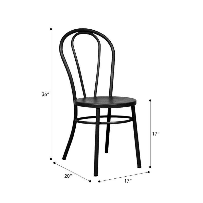 Fan Back Metal Chair