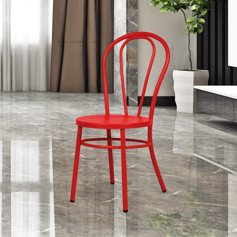 Fan Back Metal Chair