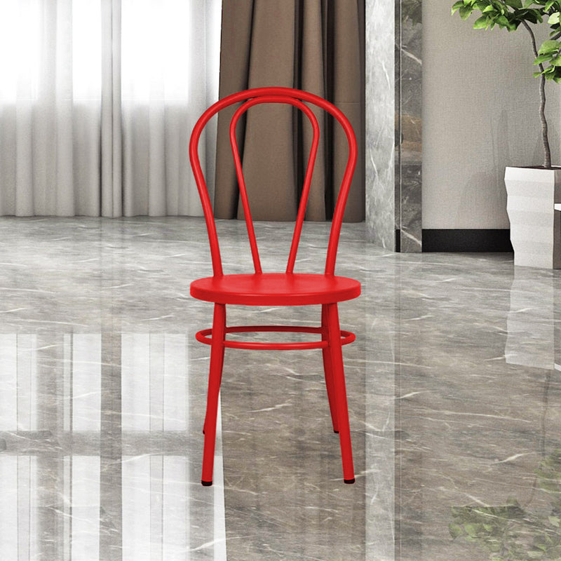 Fan Back Metal Chair