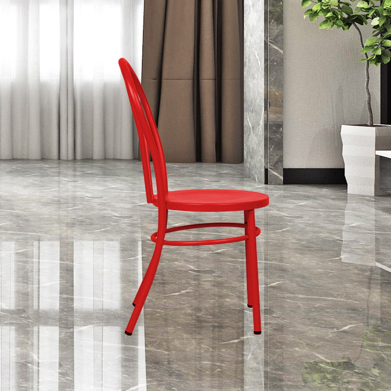 Fan Back Metal Chair