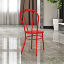 Fan Back Metal Chair