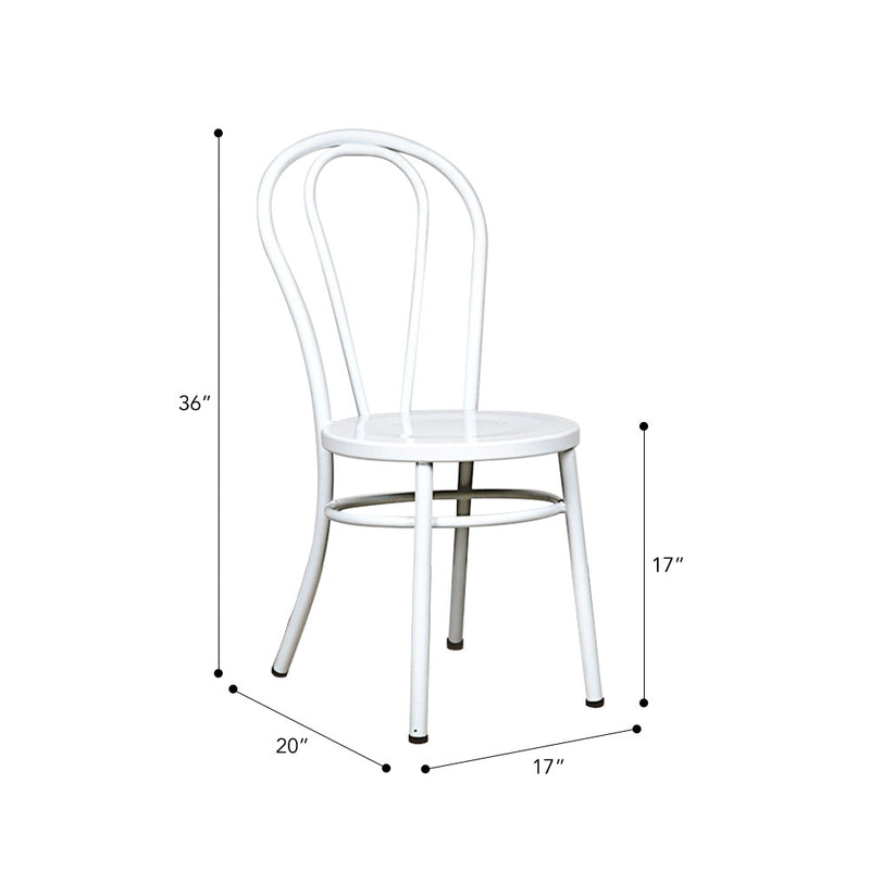 Fan Back Metal Chair, Ice Cream Chair